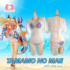 L-email Wig FGO Tamamo No Mae Swimsuit Sexy Bikini Cosplay Costume