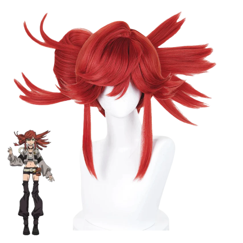 L-email Wig Gachiakuta Riyo Red Cosplay Wig