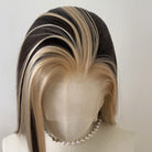 L-email Wig Gold Brown 13×4 Hand Hook 60cm Long Straight Front Lace Wig