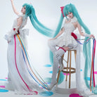 L-email Wig Hatsune Miku Racing Miku 15th Anniversary Rhapsody White Cosplay Costume1