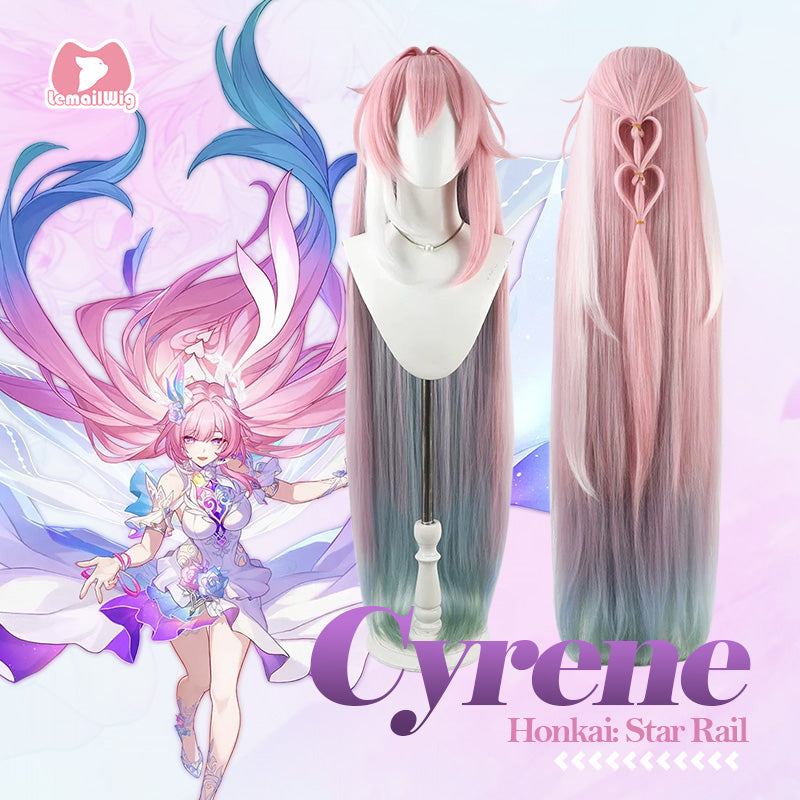 L-email Wig Honkai: Star Rail Cyrene Mixed Colors 100cm Cosplay Wig