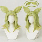 L-email Wig LOL Zeri The Spark Of Zaun 40cm Green Cosplay Wig