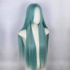 L-email Wig Mint Green Middle Part 80cm Straight Lace Wig