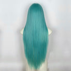 L-email Wig Mint Green Middle Part 80cm Straight Lace Wig