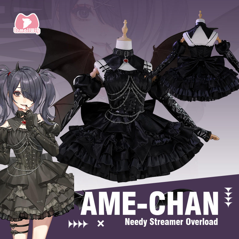 L-email Wig Needy Streamer Overload Ame-chan Cosplay Costume