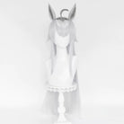 L-email Wig Pretty Derby Oguri Cap Gray 90cm Cosplay Wig And Tail Ears 03