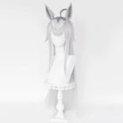 L-email Wig Pretty Derby Oguri Cap Gray 90cm Cosplay Wig And Tail Ears 04
