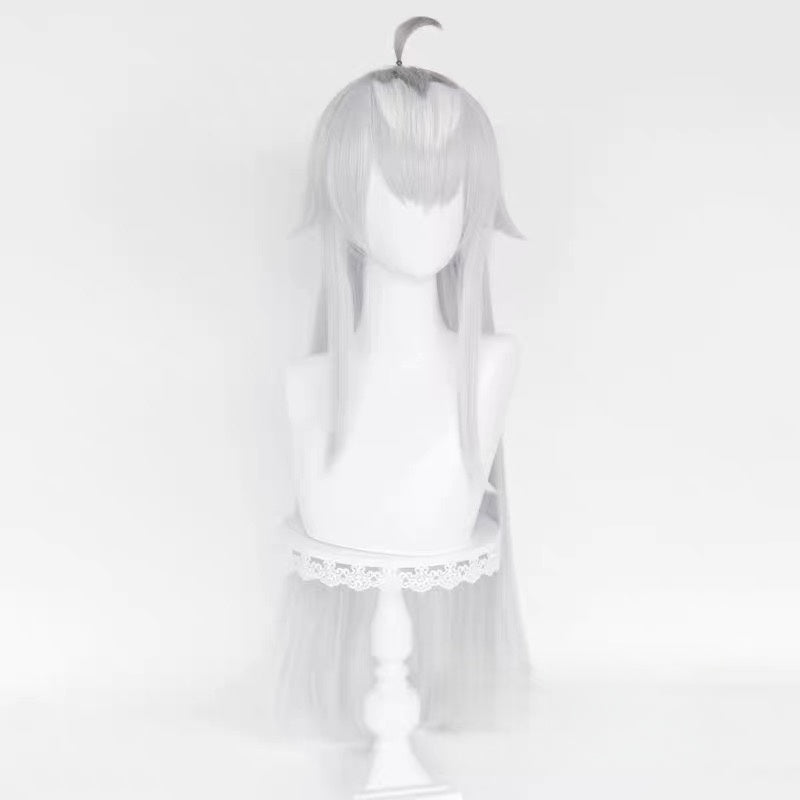 L-email Wig Pretty Derby Oguri Cap Gray 90cm Cosplay Wig And Tail Ears 05