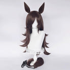 L-email Wig Pretty Derby Rice Shower Brown 75cm Cosplay Wig And Tail Ears 05