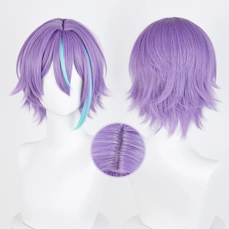 L-email Wig Project SEKAI Kamishiro Rui Hatsune Miku Purple 35cm Cosplay Wig 1