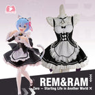 L-email Wig Re:Zero Rem Ram Maid Dress Cosplay Costume
