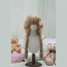 L-email Wig Sweet Lolita Long Curly Wig with Bangs - Synthetic Spiral Ringlet Cosplay Wig