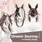 L-email Wig Umamusume Pretty Derby Dream Journey Brown Mixed Cosplay Wig Ears Tail