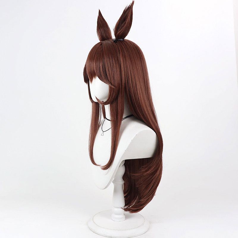 L-email Wig Umamusume: Pretty Derby Gentildonna Brown Cosplay Wig And Tail