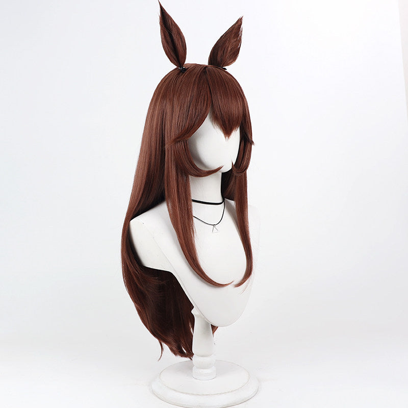 L-email Wig Umamusume: Pretty Derby Gentildonna Brown Cosplay Wig And Tail