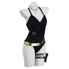 L-email Wig Umamusume:Pretty Derby Gold Ship Black Swimsuit Cosplay Costume