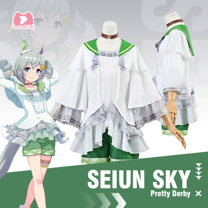 L-email Wig Umamusume Pretty Derby Seiun Sky Cosplay Costume