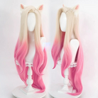 LOL KDA BADDEST Ahri Pink Gradient Cosplay Wig