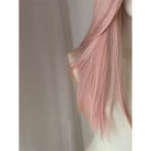 Lemailwig Pink Long Straight Front Lace Wig