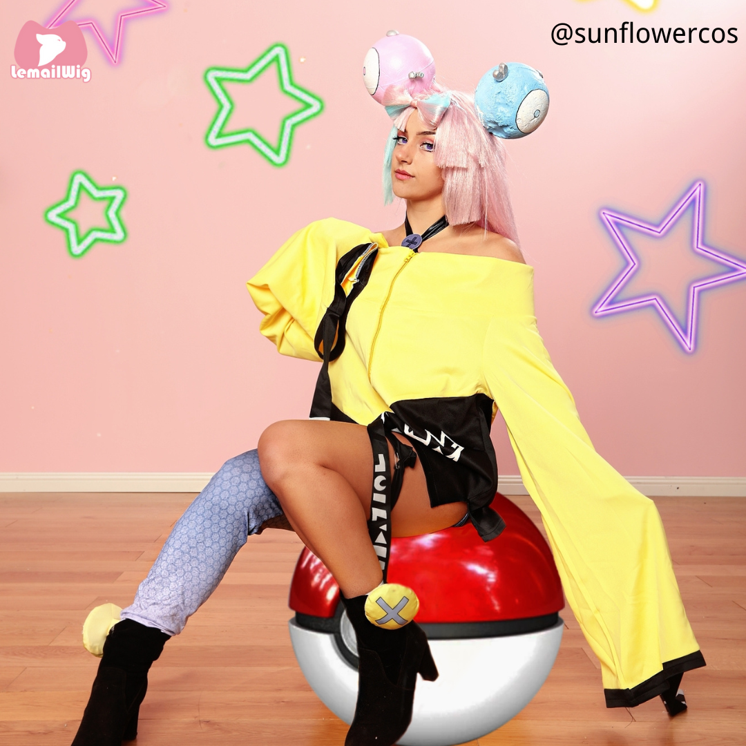 Pokemon Scarlet and Violet Iono Cosplay Wig