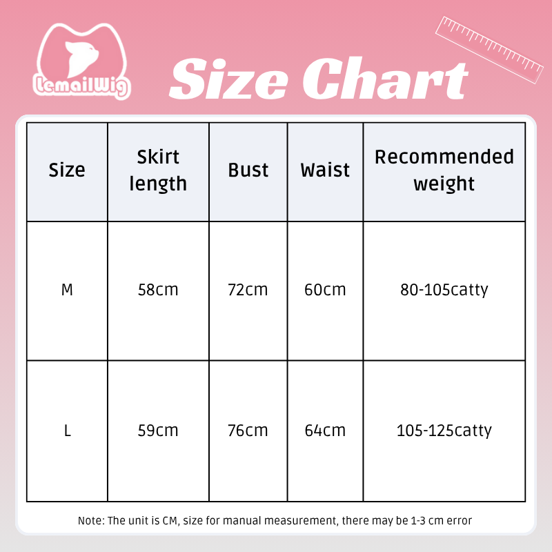 Size chart 75