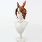 L-email Wig Uma musume: Pretty Derby Dicta Striker Brown Cosplay Wig