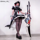 Zenless_Zone_Zero_Ellen_Joe_Black_Pink_Short_Cosplay_Wigs_1