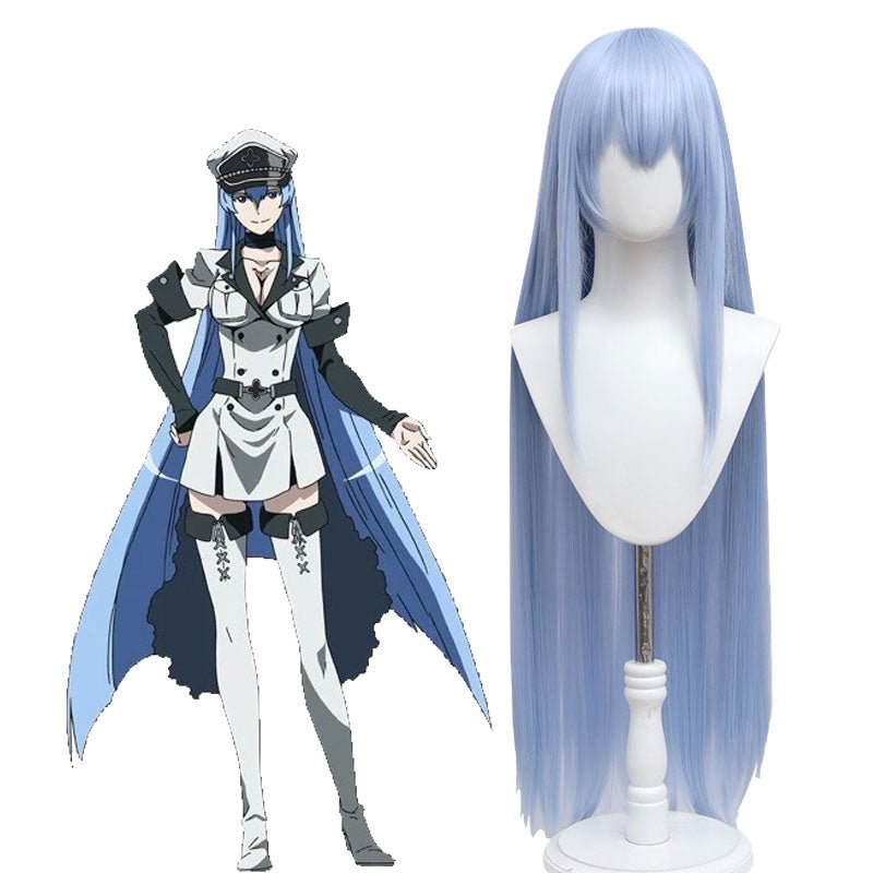 Akame ga Kill! Esdeath Long Blue Straight Cosplay Wig - lemailwigs