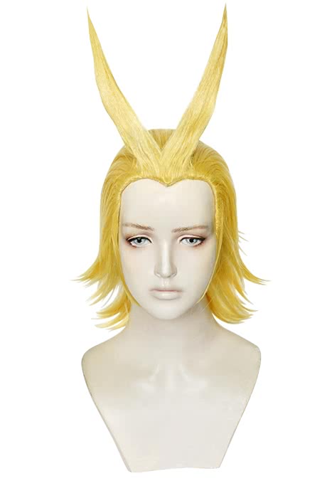 All Might Short Blonde Men Cosplay Wigs - lemailwigs