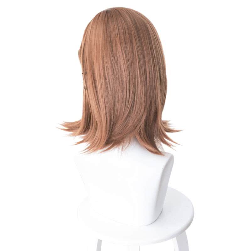 Anime A Certain Magical Index Misaka Mikoto Medium Long Brown Cosplay Wigs - lemailwigs
