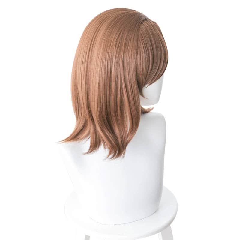 Anime A Certain Magical Index Misaka Mikoto Medium Long Brown Cosplay Wigs - lemailwigs