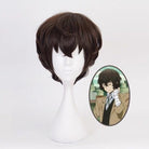 Anime Bungo Stray Dogs Dazai Osamu Short Brown Men Cosplay Wig - lemailwigs
