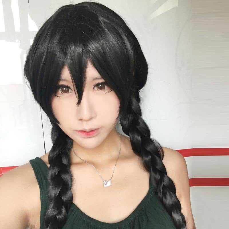 Anime Danganronpa Touko Fukawa Black Braid Cosplay Wigs - lemailwigs