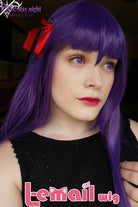 Anime Fate Grand Order Sakura Matou Cosplay Wigs Purple Straight - lemailwigs