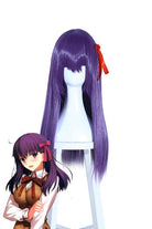 Anime Fate Grand Order Sakura Matou Cosplay Wigs Purple Straight - lemailwigs
