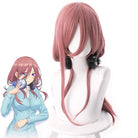 Anime Gotoubun no Hanayome Nakano Miku 60cm Long Straight Pink Cosplay Wigs - lemailwigs