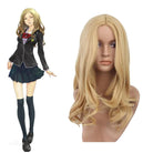 Anime Guilty Crown Kuhouin Arisa Long Curly Blonde Cosplay Wigs - lemailwigs