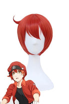 Anime Hataraku Saibou Red Blood Cell AE3803 RBC Cosplay Wigs Cells At Work Orange Short - lemailwigs
