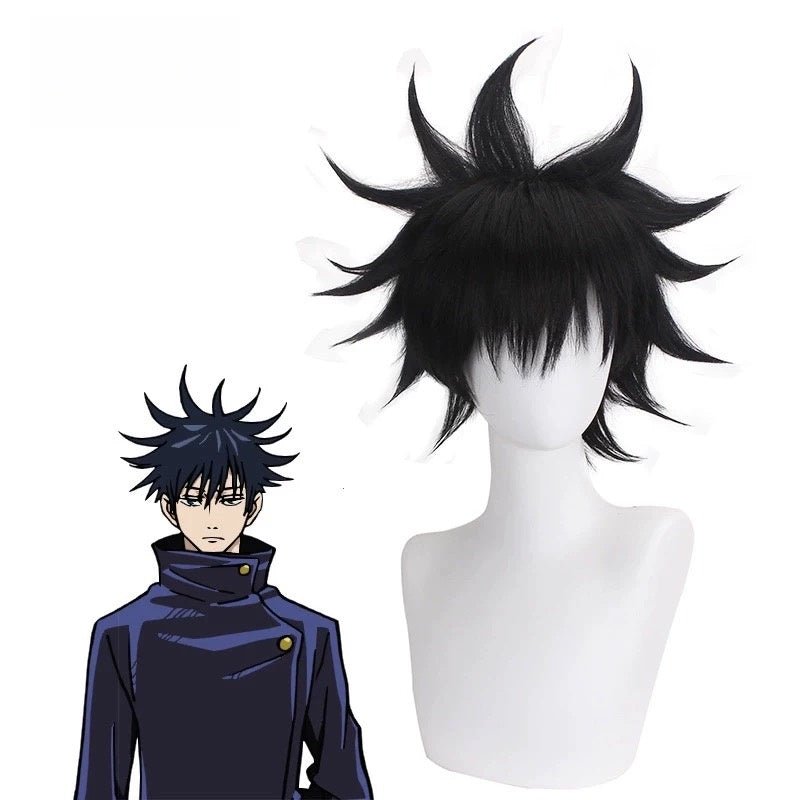Anime Jujutsu Kaisen Megumi Fushiguro Black Cosplay Wigs - lemailwigs