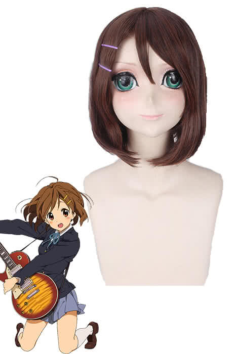Anime K - ON! Yui Hirasawa Short Brown Cosplay Wig - lemailwigs