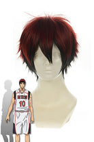 Anime Kuroko's Basketball Kagami Taiga Cosplay Wigs Red Mixed Black Short Straight - lemailwigs