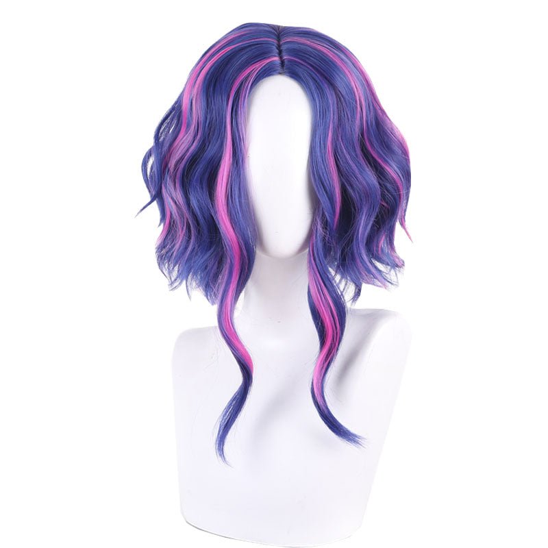 Anime Lady Nagant Blue Mixed Purple Cosplay Wig - lemailwigs