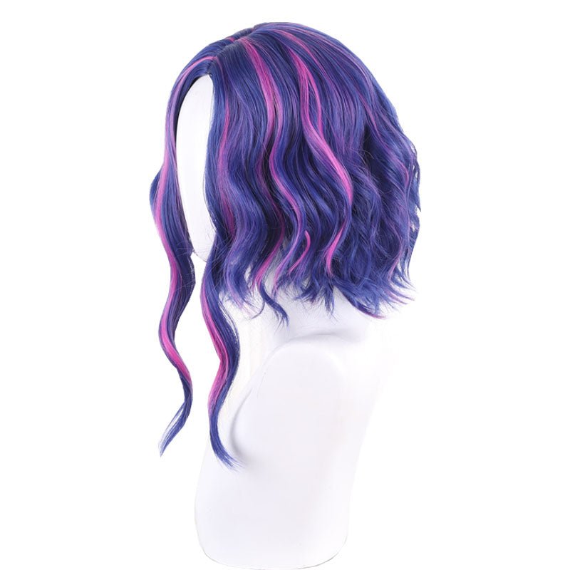 Anime Lady Nagant Blue Mixed Purple Cosplay Wig - lemailwigs