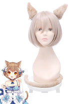 Anime Life in A Different World From Zero Felix Argyle Khaki Light Brown Synthetic Hair Short Straight Bob Style Cospaly Wigs - lemailwigs