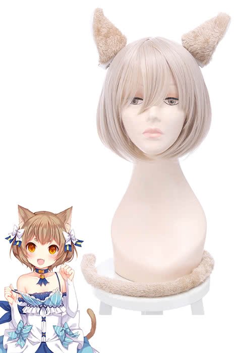 Anime Life in A Different World From Zero Felix Argyle Khaki Light Brown Synthetic Hair Short Straight Bob Style Cospaly Wigs - lemailwigs