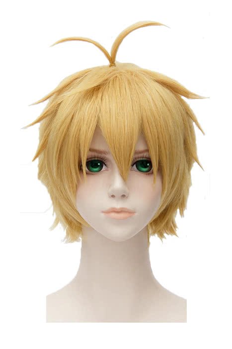 Anime Nanatsu no Taiza Meliodas Cosplay Wigs The Seven Deadly Sins Yellow Short - lemailwigs