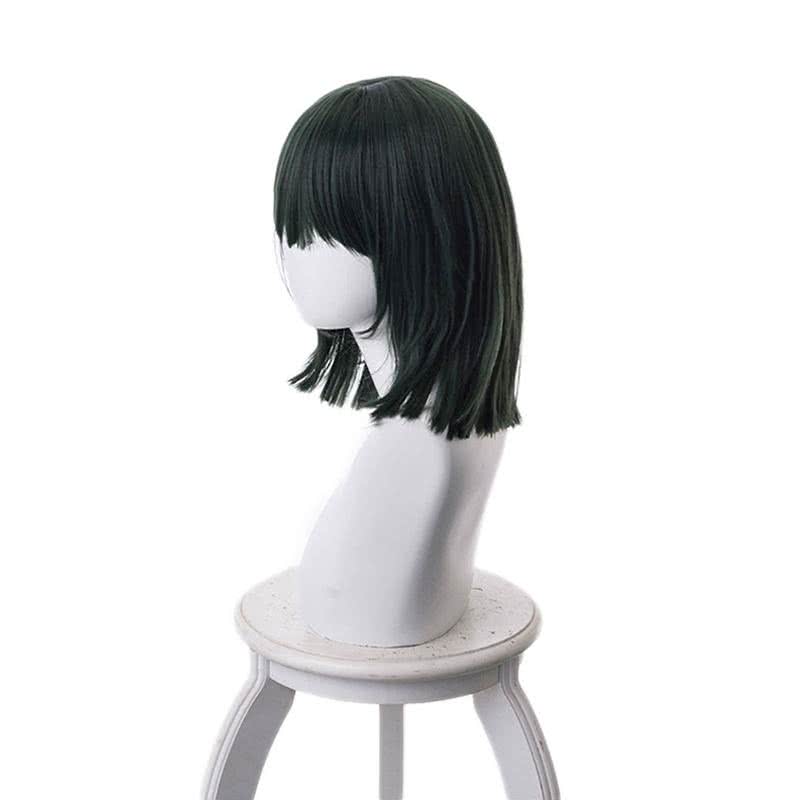 Anime One Punch Man Fubuki 40cm Dark Green Straight Cosplay Wigs - lemailwigs