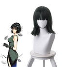 Anime One Punch Man Fubuki 40cm Dark Green Straight Cosplay Wigs - lemailwigs
