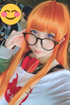 Anime Persona 5 Futaba Sakura 90cm Long Golden Straight Cosplay Wigs - lemailwigs