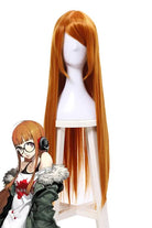 Anime Persona 5 Futaba Sakura 90cm Long Golden Straight Cosplay Wigs - lemailwigs